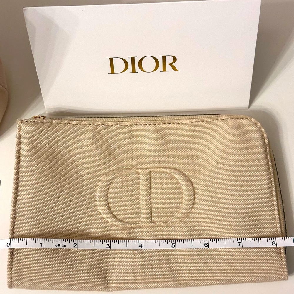 Dior Cosmetic Pouch| Dior Make-up Pouch | Catch All Pouch | SET OF 2 - Picture 2 of 8